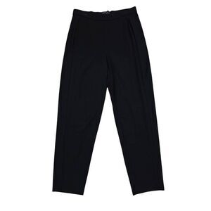 Eileen Fisher Ankle Pants Women's XS Black Pull On Slash Elastic Waist Stretch